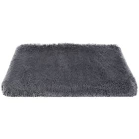 Dog Bed Soft Plush Cushion Cozy Warm Pet Crate Mat Dog Carpet Mattress with Long Plush for S/M Dogs (Option: XL)